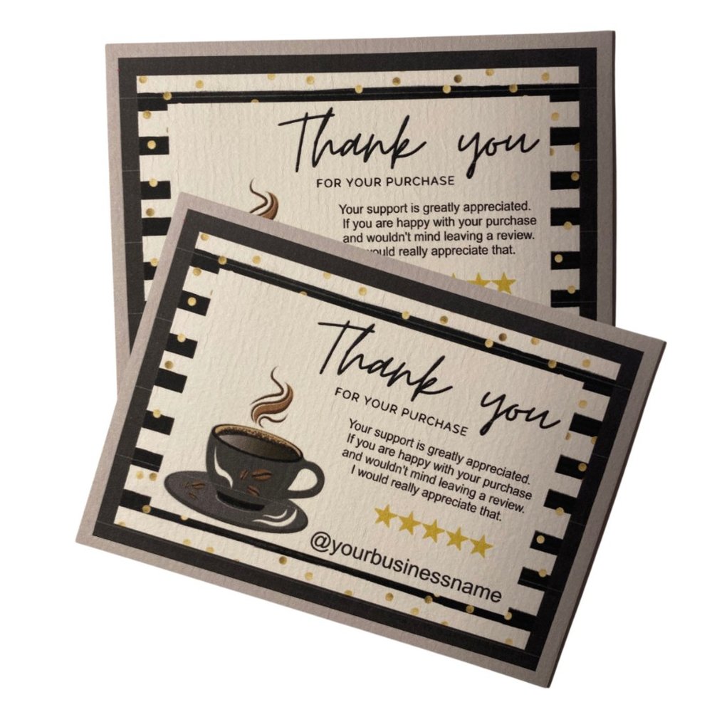 Customer Review small Business Thank You  Card